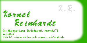 kornel reinhardt business card